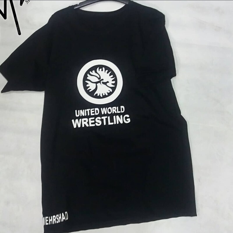 تیشرت طرح اتحادیه جهانی کشتی